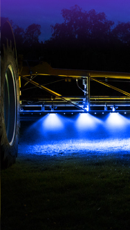 feu led bleu pulvérisation pulvérisateur agricole